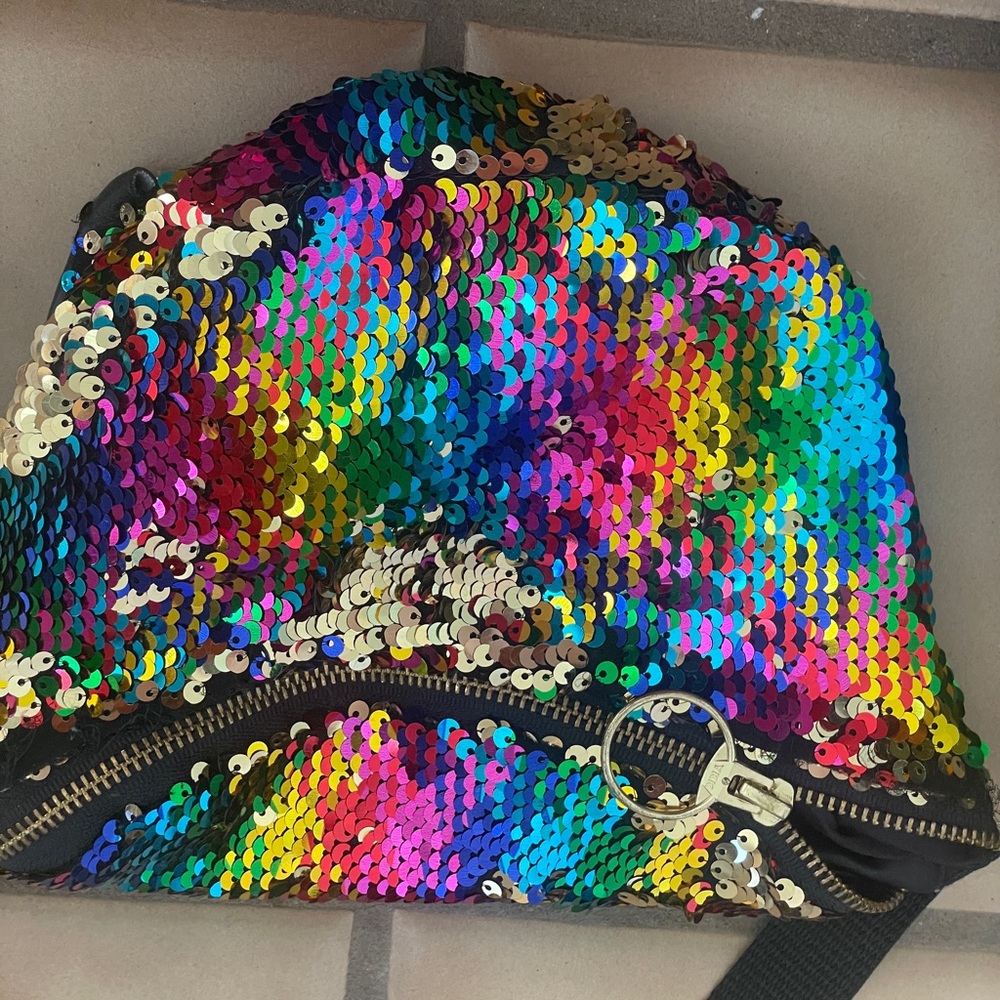 Celebrate with pride Sequin crossbody pack rainbow or gold
